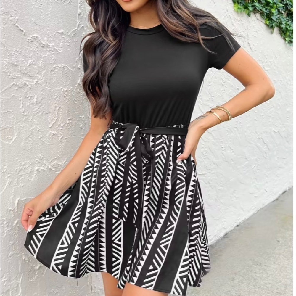 CupShe dress.  Size small. New with tags  black and white NWT